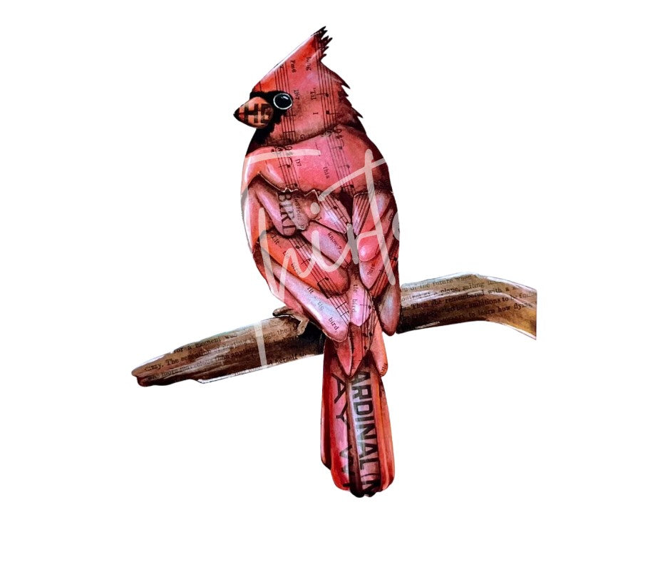 "Cardinal" Decoupage Paper