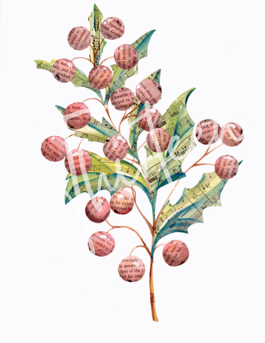 "Holly Jolly" Decoupage Paper