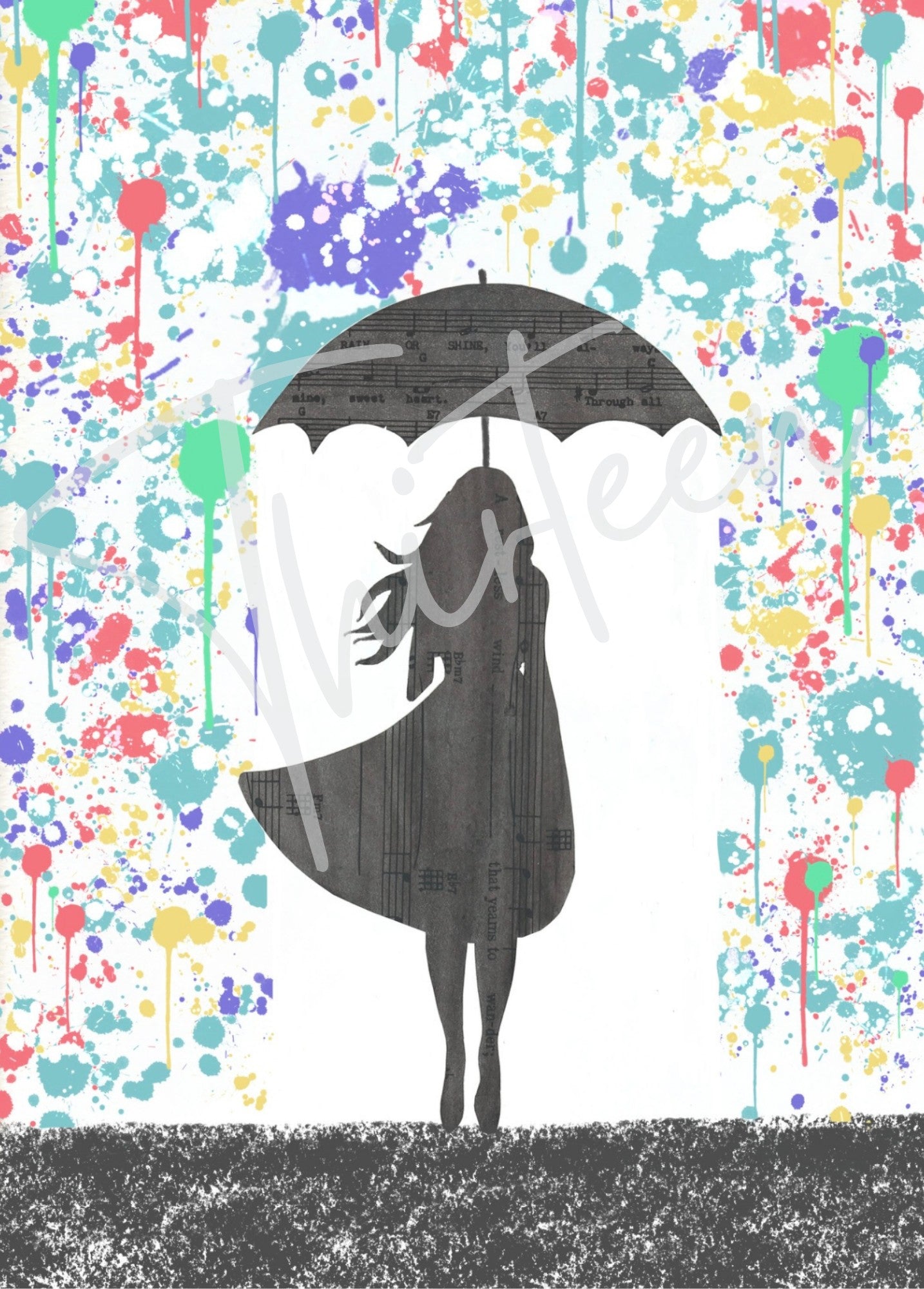 "Umbrella" Decoupage Paper