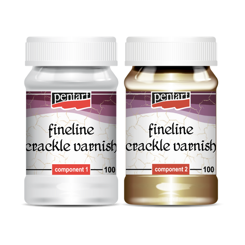 Fineline Crackle Varnish 2 Components Set