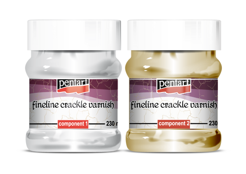 Fineline Crackle Varnish 2 Components Set