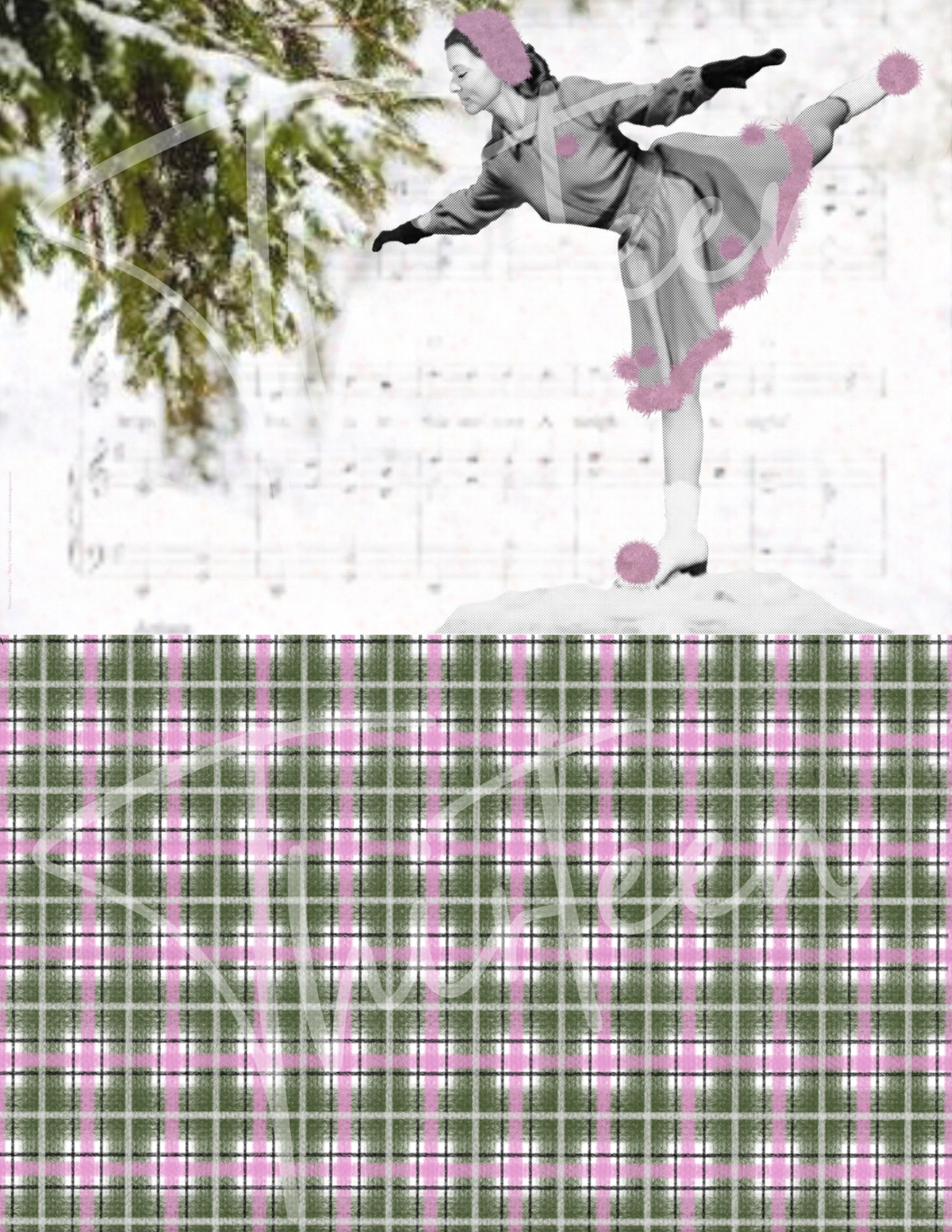 "Baby It's Cold Outside and Plaid" SET Companion Decoupage Design