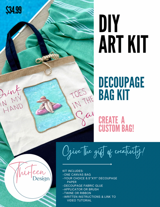 Decoupage Canvas Bag/Tote Art Kit