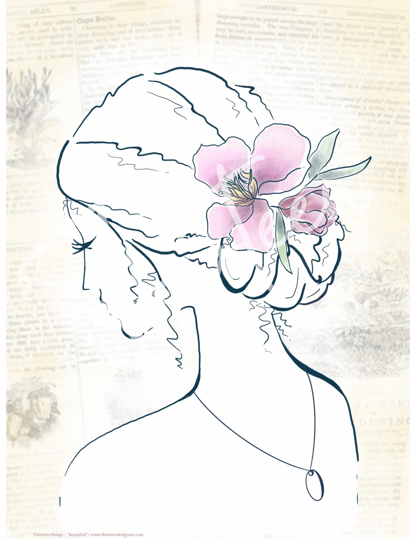 "Beautiful" Decoupage Paper